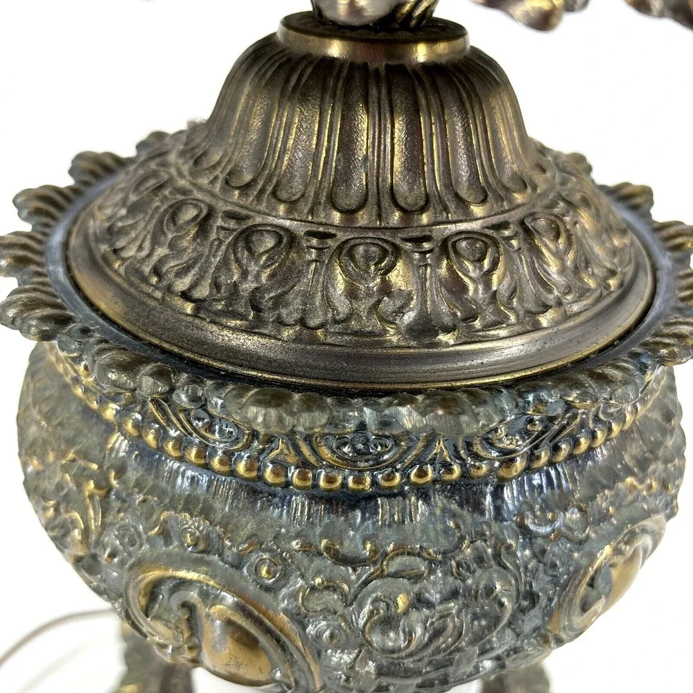 1971 EF Industries Table Lamp #145 Victorian Banquet Globe Hollywood‎ Regency